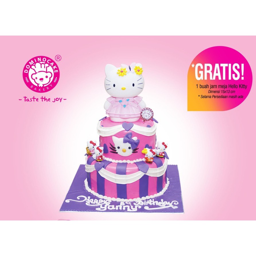 

Kue ulang tahun - Kue Ultah - Tingkat - Hello kitty - Sweet Kitty - Dominocake