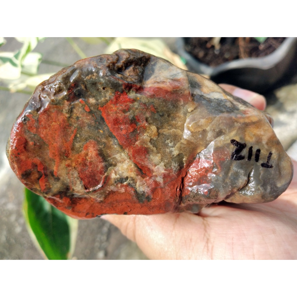 BAHAN BATU AKIK PANCAWARNA KLAWING T112