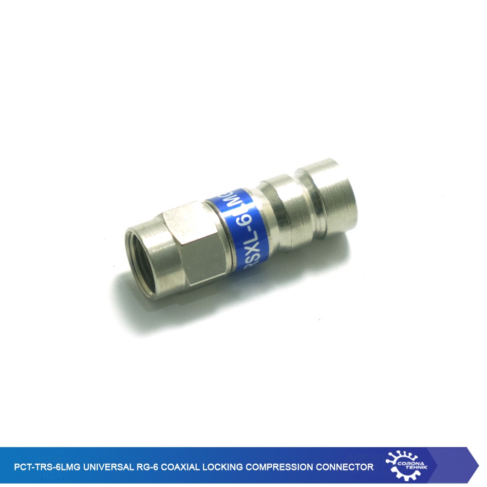 PCT-TRS-6LMG Universal RG-6 Coaxial Locking Compression Connector