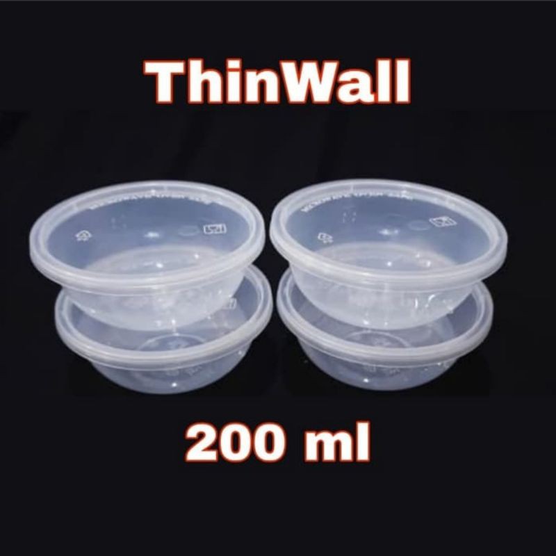 mangkok plastik uk 200 ml  mangkok makan plastik
