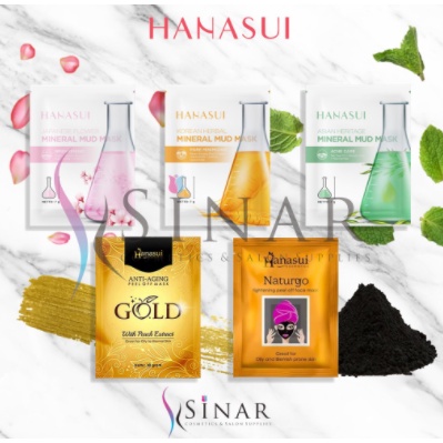 ✦SINAR✦ Hanasui Naturgo Peel Off Masker Sachet - Gold Anti Aging Sachet - Mud Mask Sachet