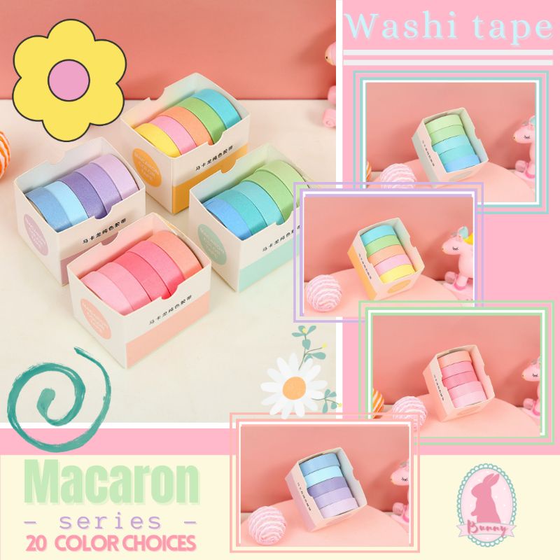 

1 ROLL Washi Tape_Plain colors(20colors) MACARON series