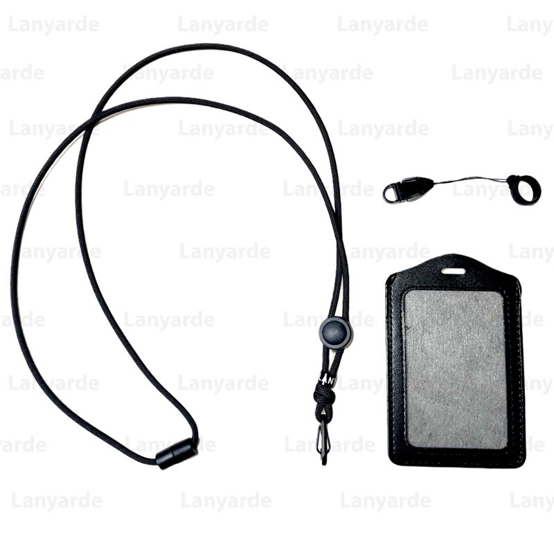 

(4251) Lanyard Simple Name Tag ID Card Holder Tali Leher Tempat Kartu Tali Paracord Multifungsi