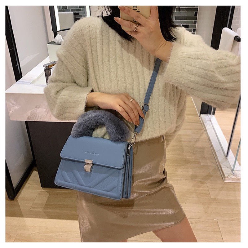 ✨HANDBAG BULU LUCU✨ TAS SELEMPANG SLINGBAG IMPORT WANITA CEWEK KONDANGAN PESTA LB- 198