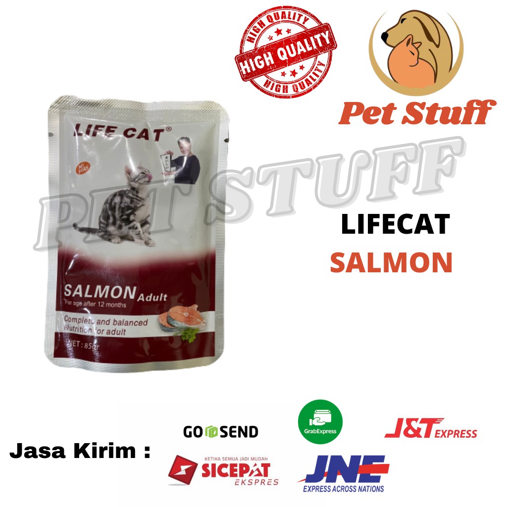 Jual Lifecat Salmon Adult Gram Lifecat Makanan Kucing Sachet Basah Shopee Indonesia