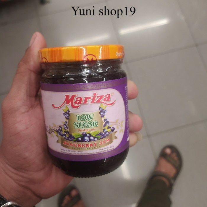 

selai rendah gula - mariza bluebery jam 250g