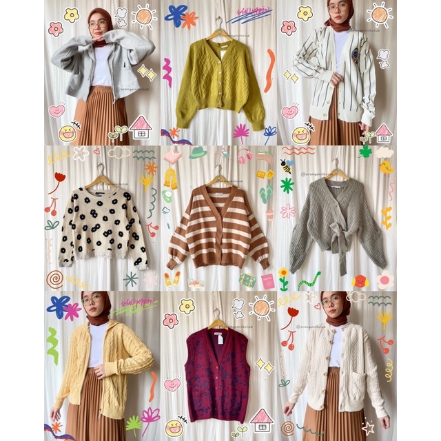 orange milk club - orangemilkclub cardigan sweater rajut reworked live