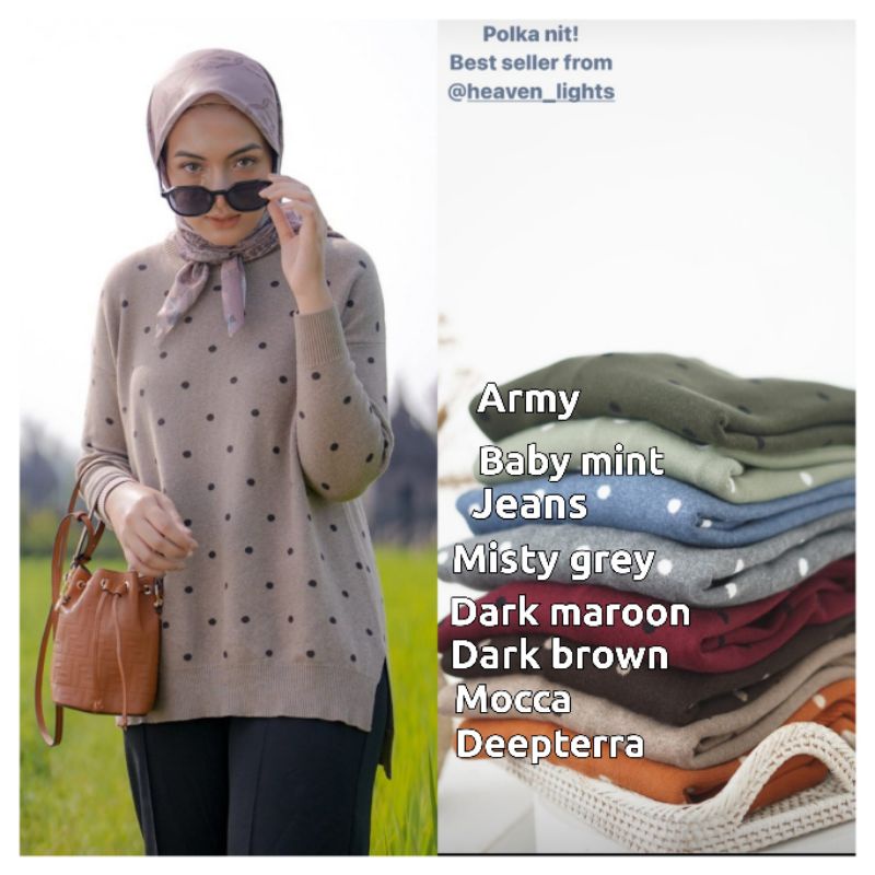 Polka knit Heaven Light