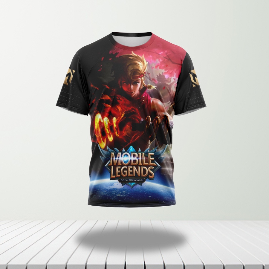 Baju Kaos Tshirt Pria Mobile Legends Hero Yin Full Printing Custom
