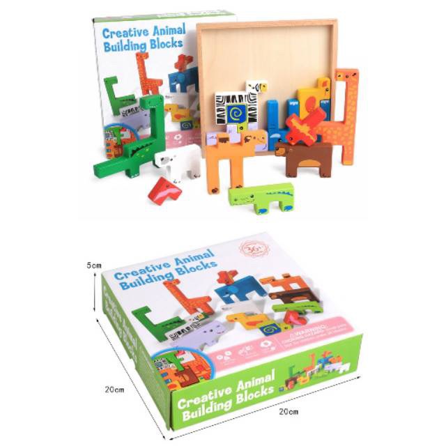 creative animal building blocks