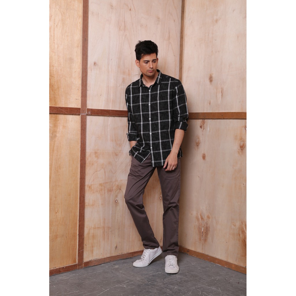 The Gabs Original Kemeja Kotak Hitam