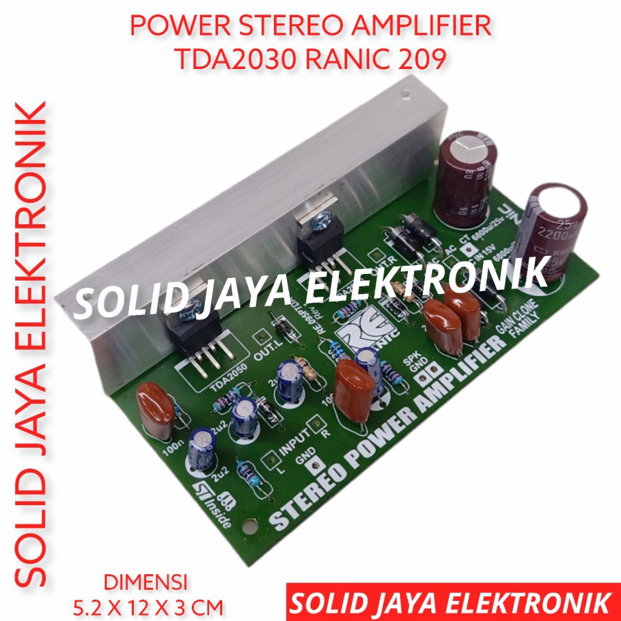 KIT POWER AMPLIFIER STEREO TDA2030 TDA 2030 PLUS PSU ELCO DIODA AMPLI MINI STEREO TDA2030 RANIC 209