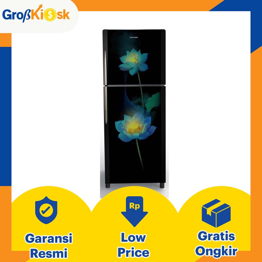 KULKAS 2 PINTU 210 LITER POLYTRON PRM 21PRX/PLX - PRM-21PRX/PLX