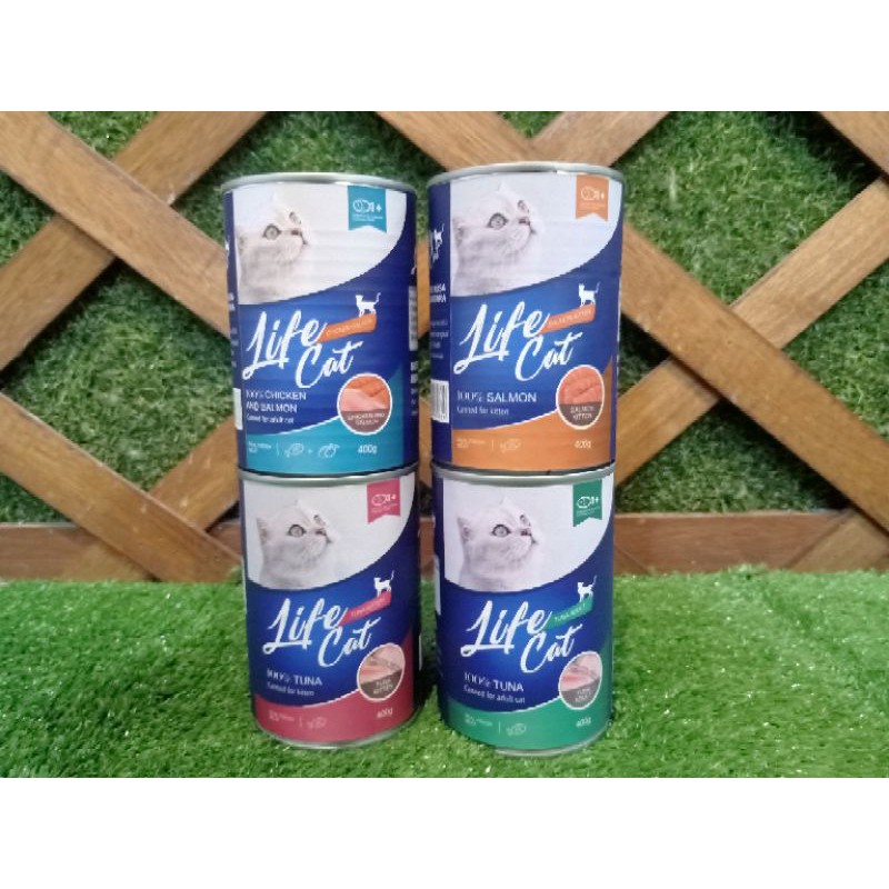 Life Cat Makanan Kucing Kaleng 400Gr / cat wetfood/kitten tuna/salmon