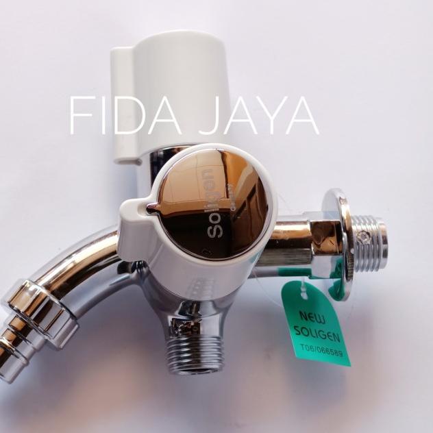➻ kran double soligen/kran shower soligen 1/2" /kran cabang plastik ➭