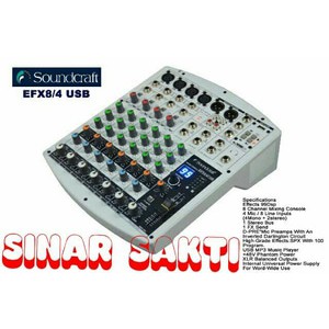 Murah Mixer Soundcraft EFX 8/4 USB ( 8 Channel )