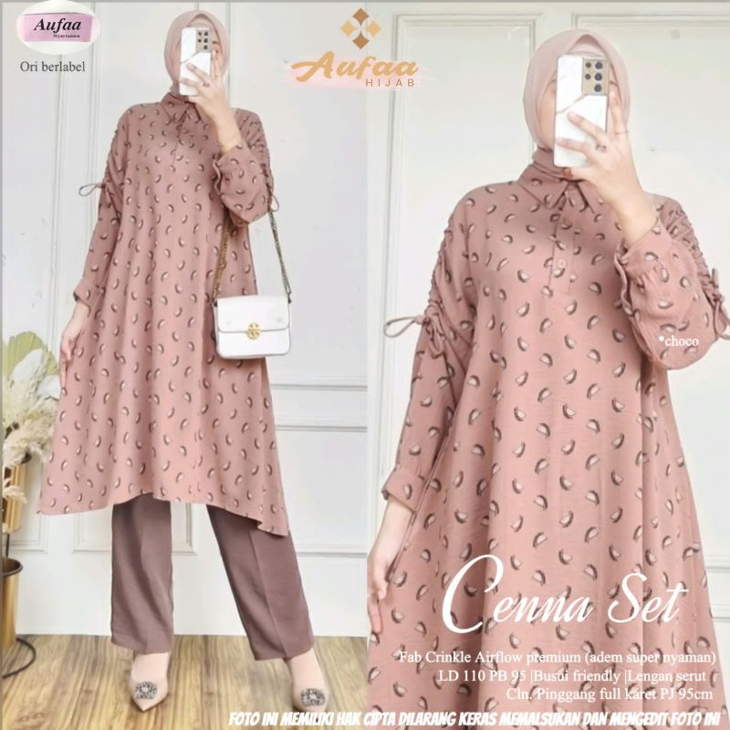 Muslim Fashion One Set | Baju Muslim Wanita Kekinian