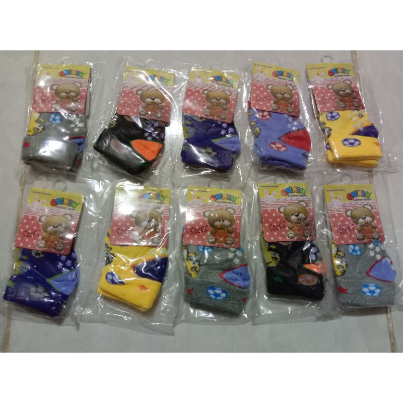 KAOS KAKI BAYI ISI 1 PCS 0-6 BULAN/KAOS KAKI BAYI LIPAT