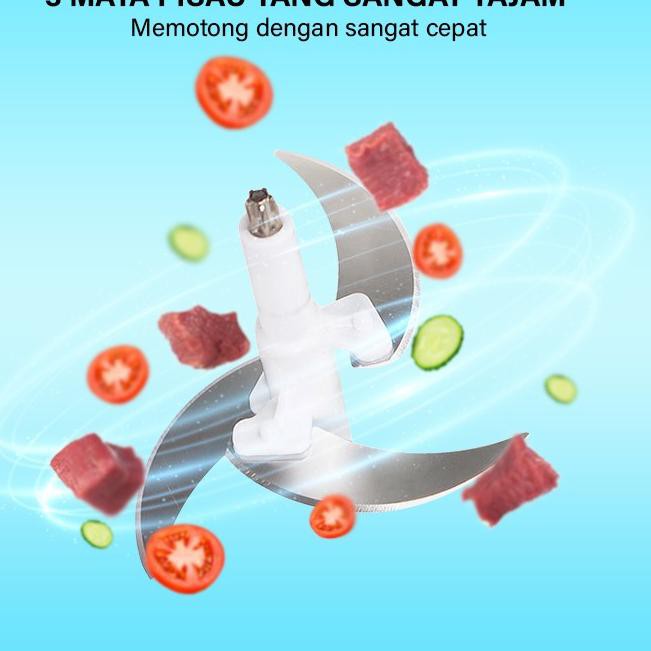 GM Bear Blender Kapsul Elektrik Penggiling Daging 1253- Cappa Chopper Electric Grinder Laris