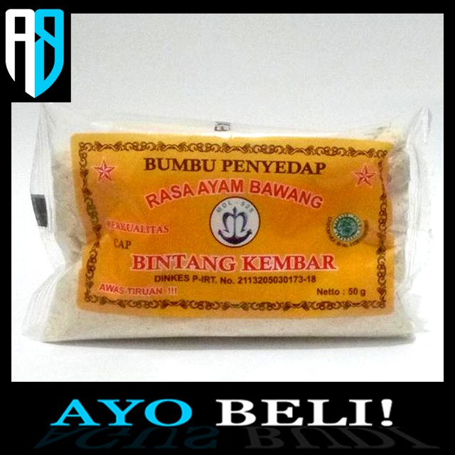 

50g Bintang Kembar Ayam Bawang Bumbu Tabur Rasa Ayam Bawang 50 g