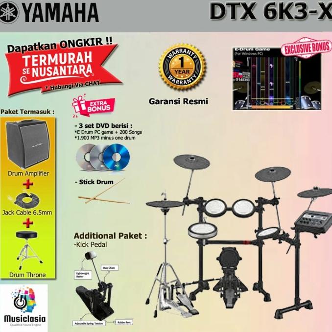 Yamaha Dtx6K3-X Drum Elektrik / Dtx6K3X / Dtx 6 K3X / 6K3 / 6K3X Full