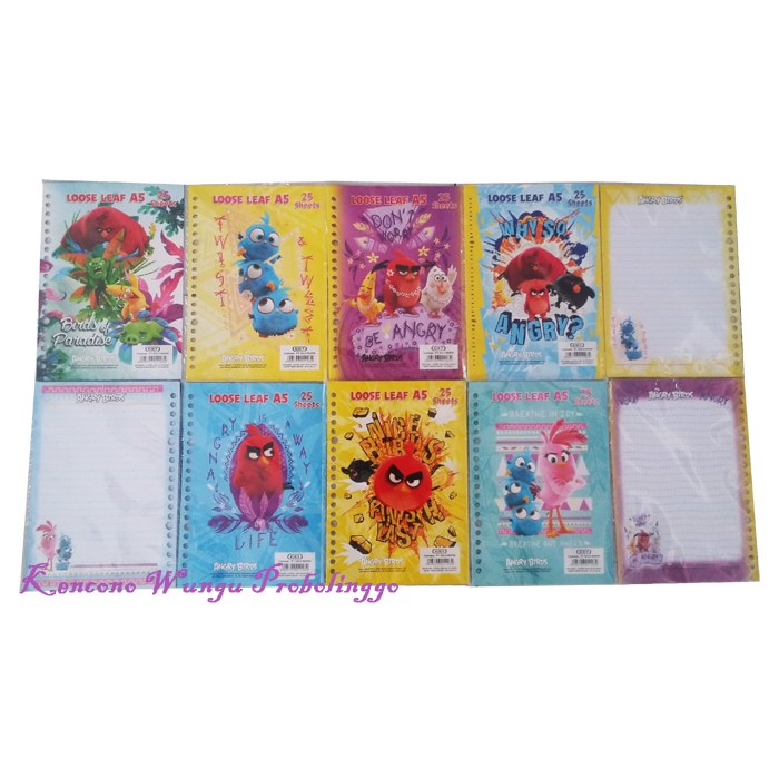 

Isi Binder Looseleaf Kiky seri Angrybirds Movie A5 25 lembar isi 10pak