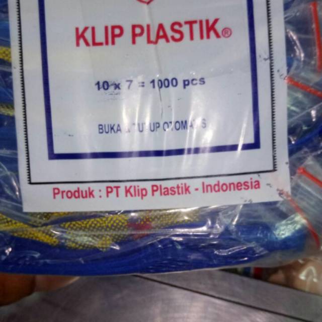 Plastik klip obat 10x7 biru