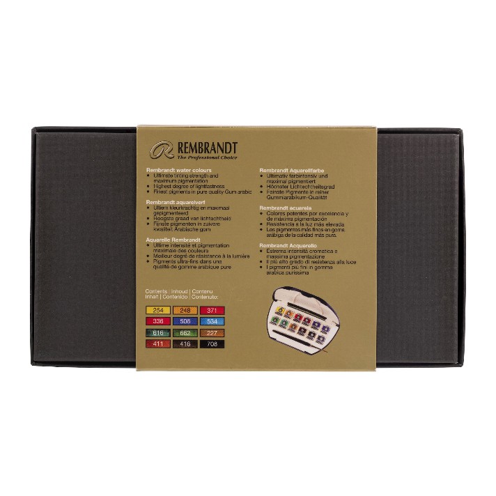 Rembrandt Artists' Watercolor Set - Luxury Pocket Box Set of 12