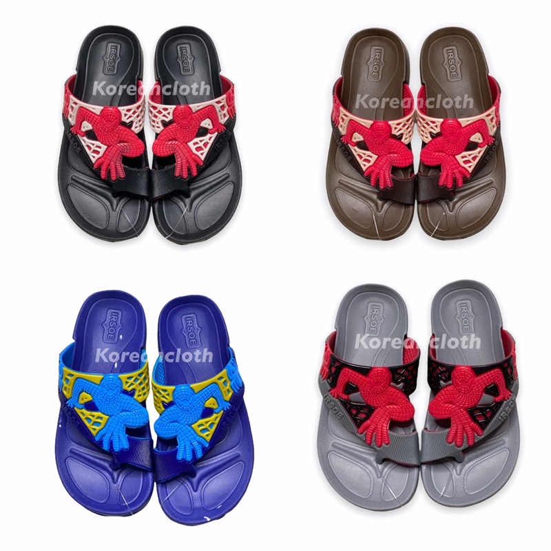 SANDAL JEMPOL KARET SLIP IRSOE 206 ANAK LAKI MOTIF SPIDERMAN