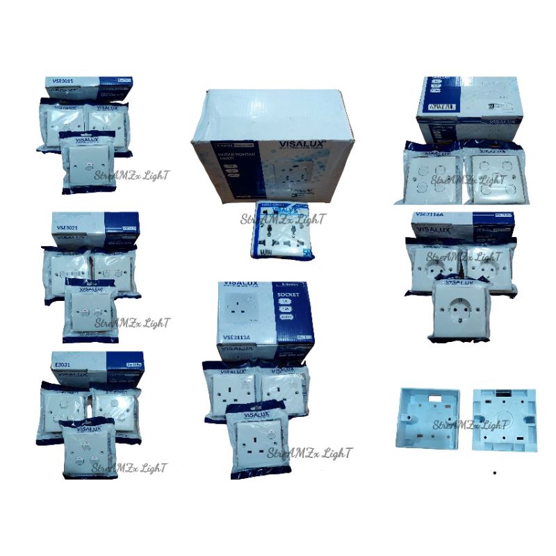 Stop Kontak AC+Sakelar OB Visalux