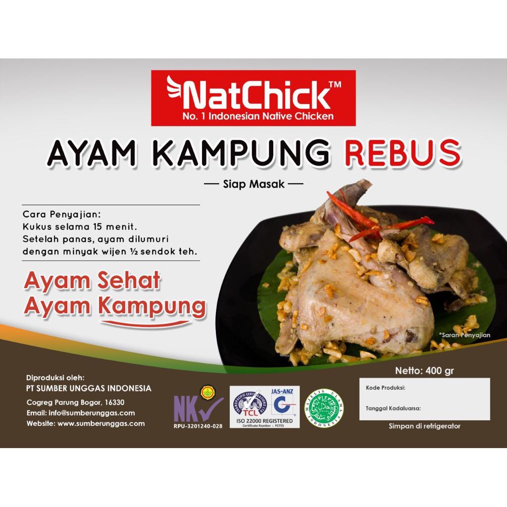 

Ayam Kampung Rebus NatChick (via grab/gojek)