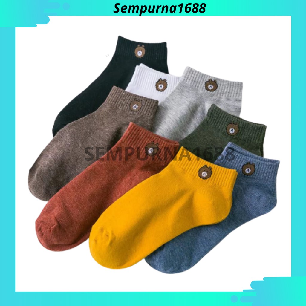 ⭐SMP⭐ Kaos Kaki Ankle no Packing Plastik Kaos Kaki Cute Motif Beruang Kaos Kaki Semata Kaki H87