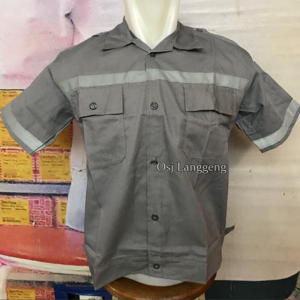 Baju Atasan Lengan Pendek Warna Abu / Baju Atasan Warna Abu-Abu