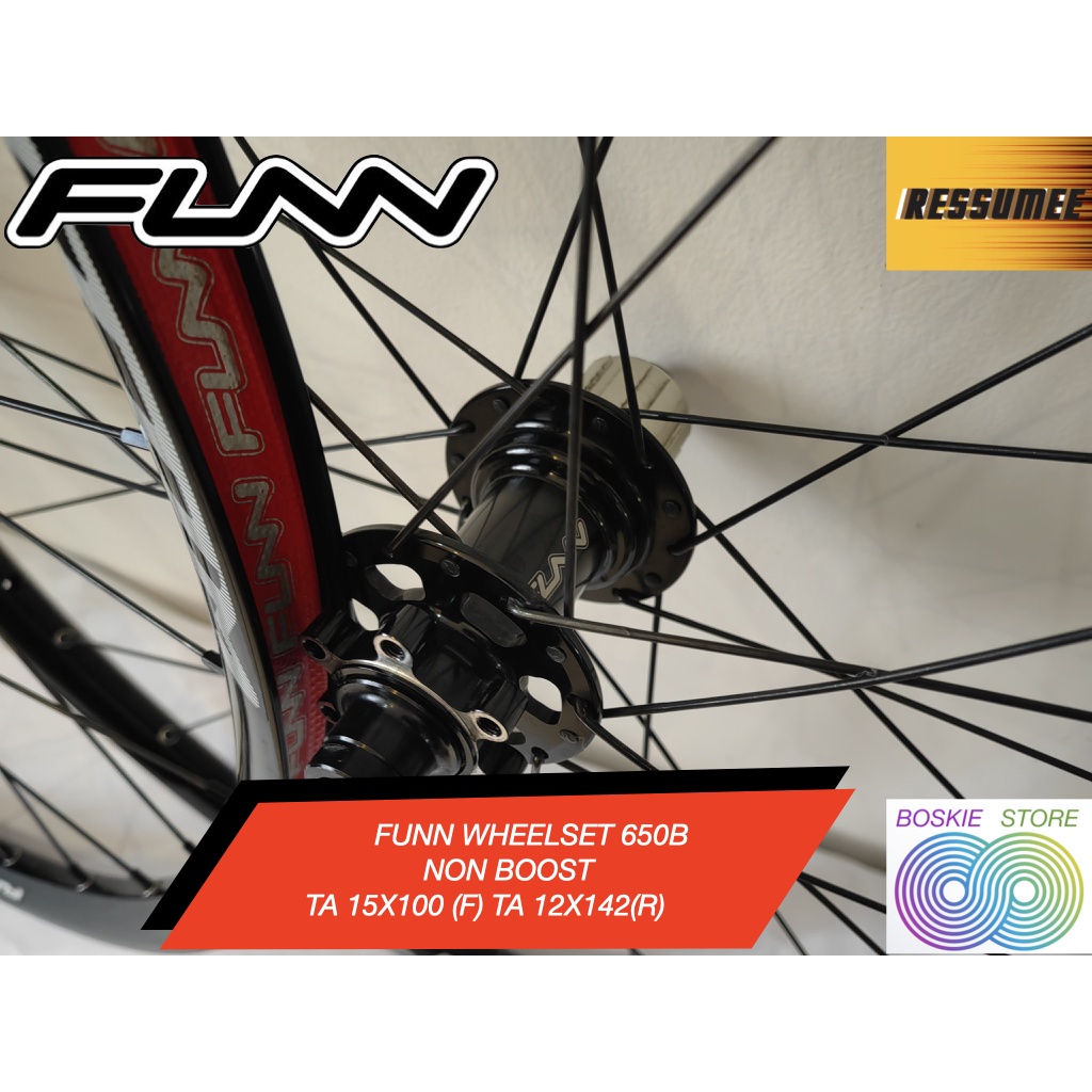 Wheelset MTB Funn Fantom Velg Rims 650B 27,5 27.5 Mint Condition TA Non Boost