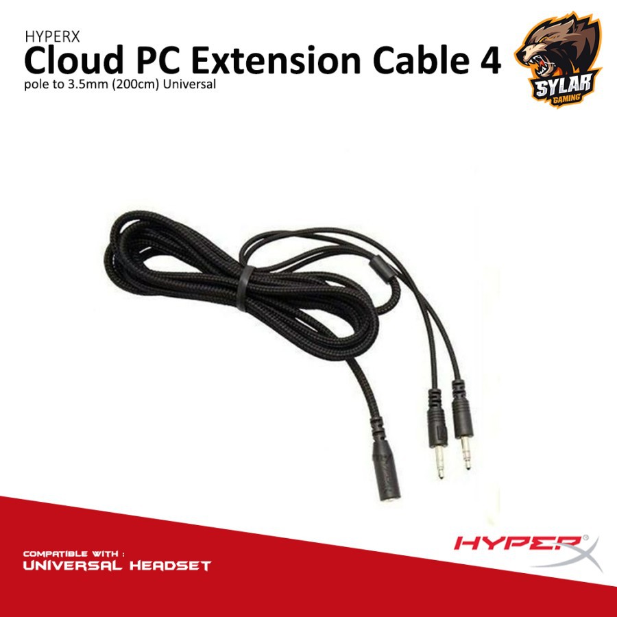 dual 3.5mm pc extension cable