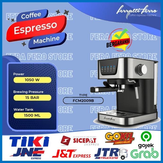 Mesin Kopi Espresso Ferrati Ferro Fcm2009B Fcm-2009B 3Qza123M5D