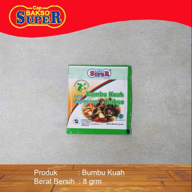 

Bumbu Kuah Bakso (rasa daging sapi) 8 gr