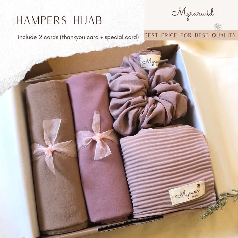 HAMPERS HIJAB / GIFT BOX HIJAB LEBARAN WISUDA GRADUATION HADIAH KADO ULANG TAHUN