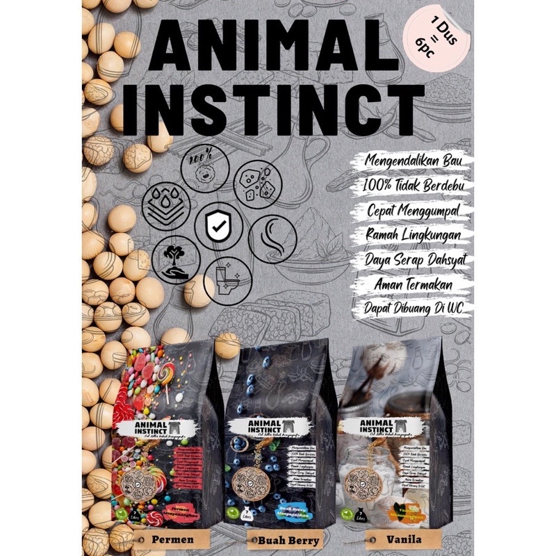 PASIR KUCING TOFU ANIMAL INSTINCT 7 L