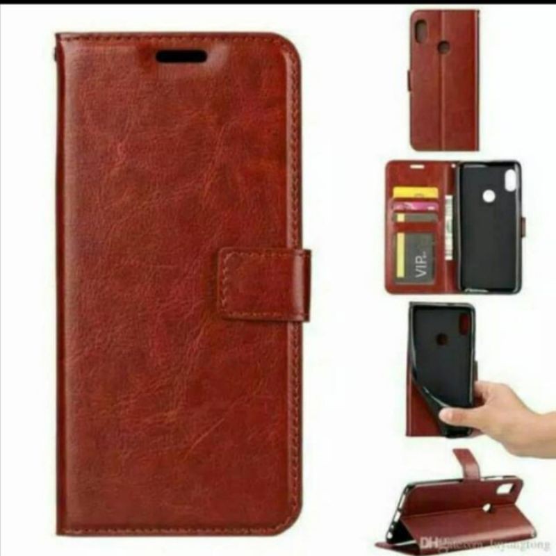 Xiaomi Redmi Note 8 Leather Case Flip Cover Casing Sarung Dompet Wallet Kulit Soft