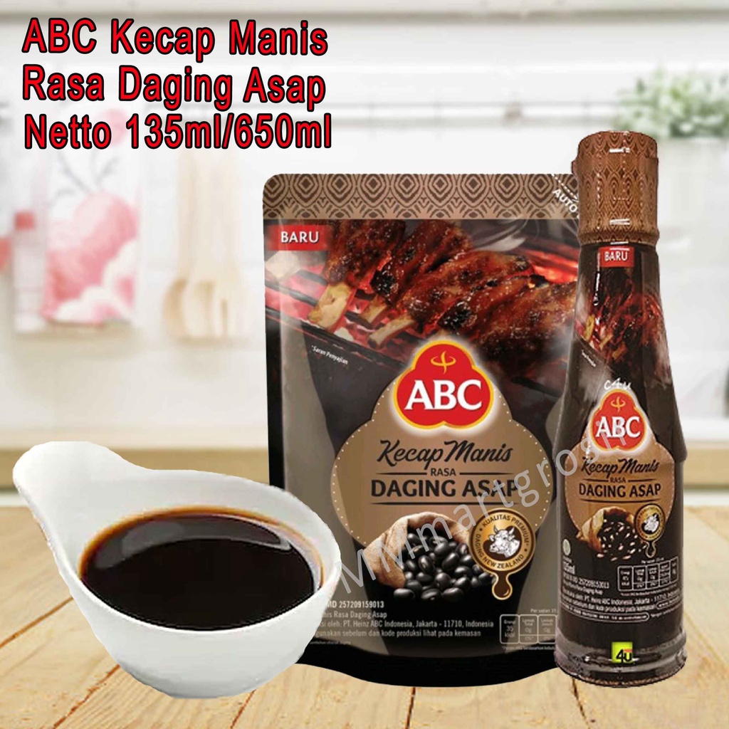 Kecap ABC / Kecap Manis / Rasa Daging Asap / 135ml / 650ml