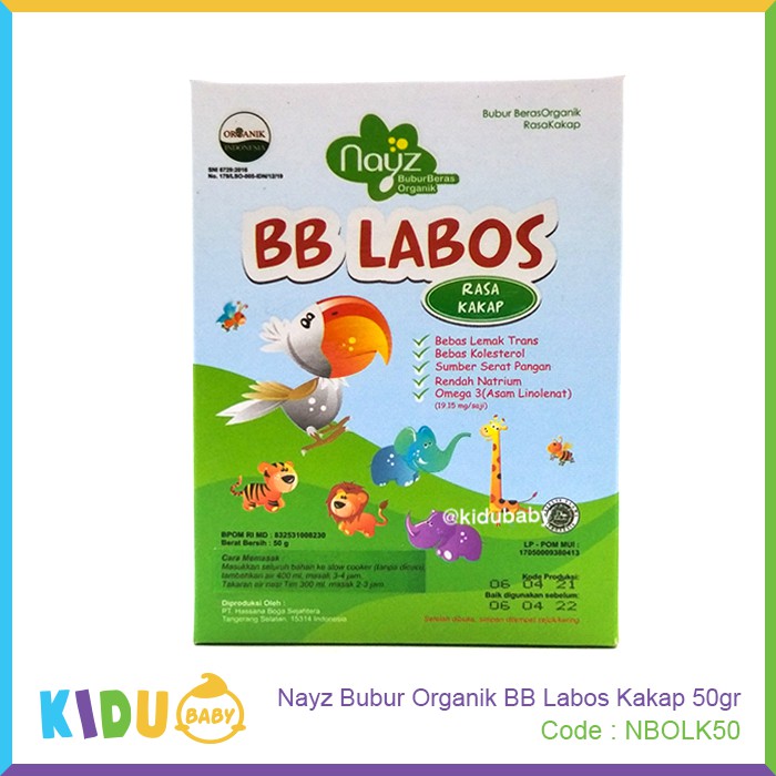 Nayz Bubur Tematik Organik &amp; Nayz Beras Tematik Organik 50gr Makanan Bayi dan Anak Kidu Baby