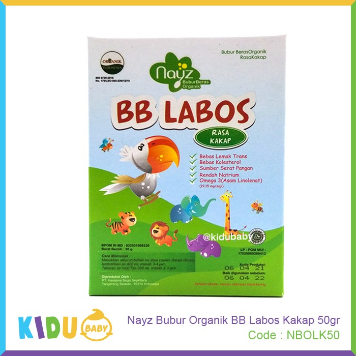 Nayz Bubur Tematik Organik &amp; Nayz Beras Tematik Organik 50gr Makanan Bayi dan Anak Kidu Baby