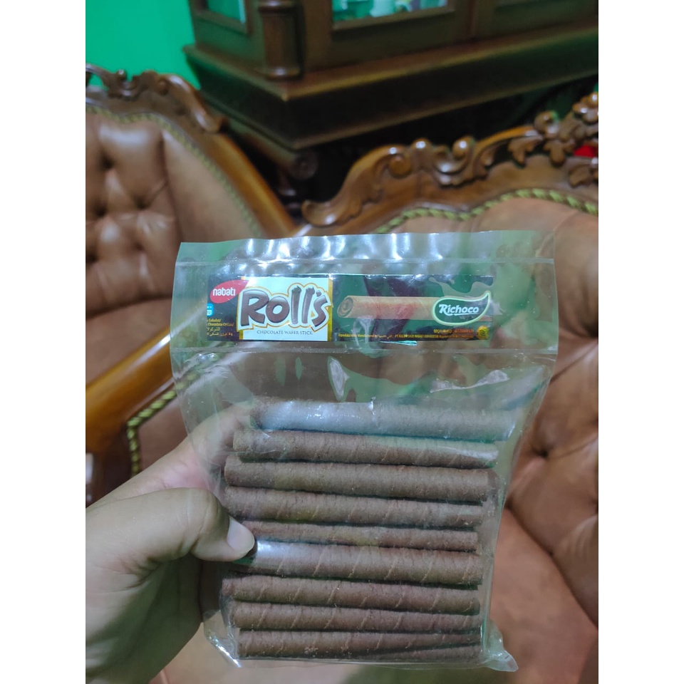 

SNACK / JAJANAN / CEMILAN NABATI ROLLS CHESEE , CHOCO 250gram