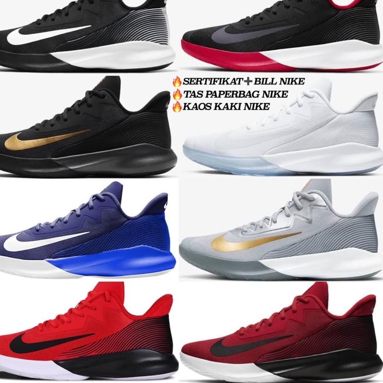 Modern.. SEPATU BASKET NIKE PRECISION 4 FULL ALL BLACK WHITE RED BLUE RED GOLD ORANGE MAROON HITAM M