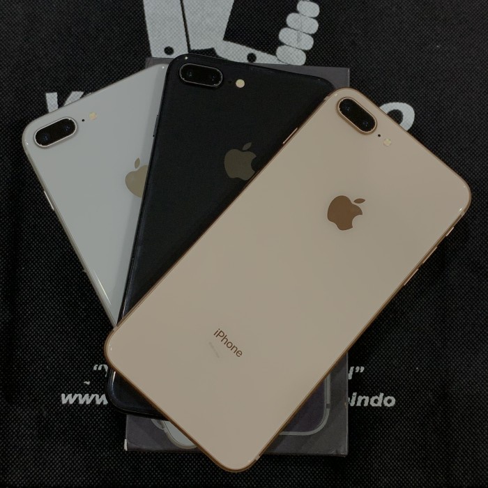 iPhone 8 Plus 64 GB Ex iBox Indonesia Fullset Original Second Bekas - Gold, Unit Only