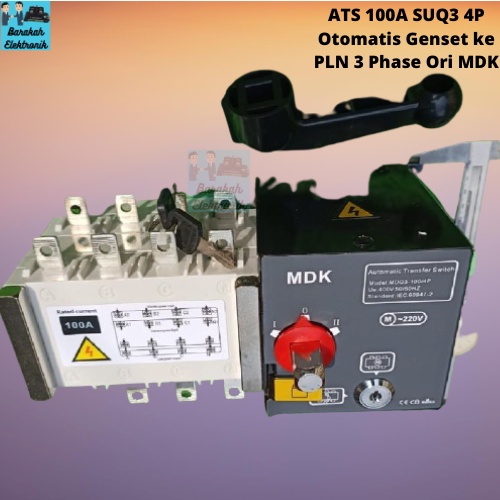 ATS 100A SUQ3 4P Otomatis Genset ke PLN 3 Phase Ori MDK