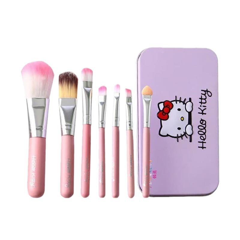 KUAS Make Up HELLO KITTY BRUSH SET 7 IN 1/ HELLO KITTY KALENG 7 PCS