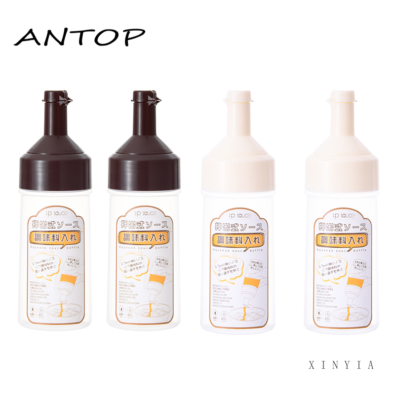 [ready Stock ]Botol Saus / Cuka / Minyak Model Remas Bahan Plastik Anti Bocor / Debu Untuk Dapur ANTOP