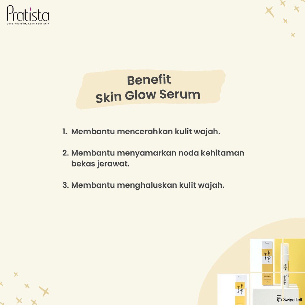 Serum Glowing BPOM Ampuh - Skin Glow Serum Pratista - Menjadikan Kulit Wajah Glowing dan Cerah